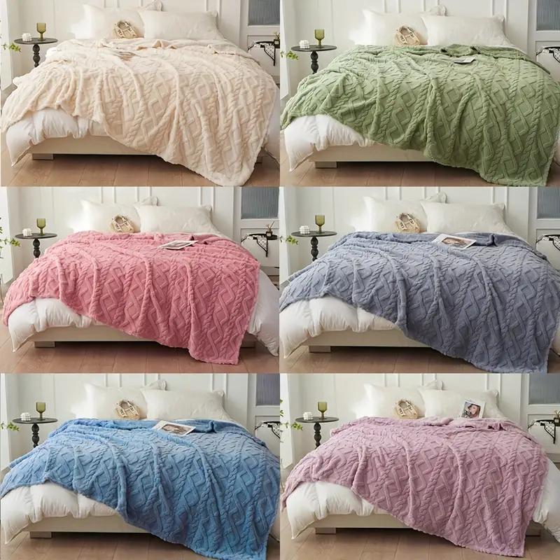 Купить 1 шт. кашемировое одеяло, удобное и мягкое, плюшевое толстое ...