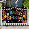 2D Plane 1 Piece Birthday Celebration Photo Backdrop Black Background Decoration for the Photo Booth Props