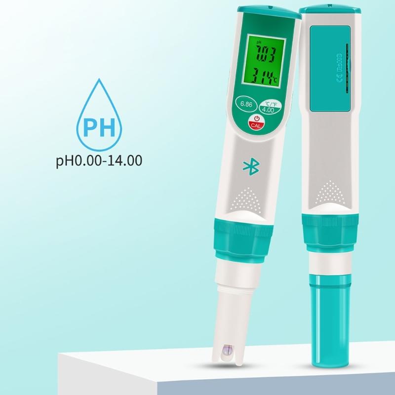 Pocket Meter Water Quality Tester for Swimming Pool Agriculture Temperature Meter 0-14PH Digital Tester Pen Portable
