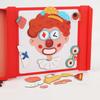 Montessori Magnetic Wooden Puzzle Toys 3D Face Clothing Change Game Educational Early Learning Brain Development for Kids Gift
