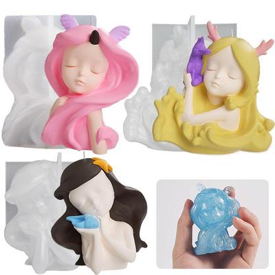 Mermaid Princess Silicone Mold for Aromatherapy Candles and Plaster Crafts