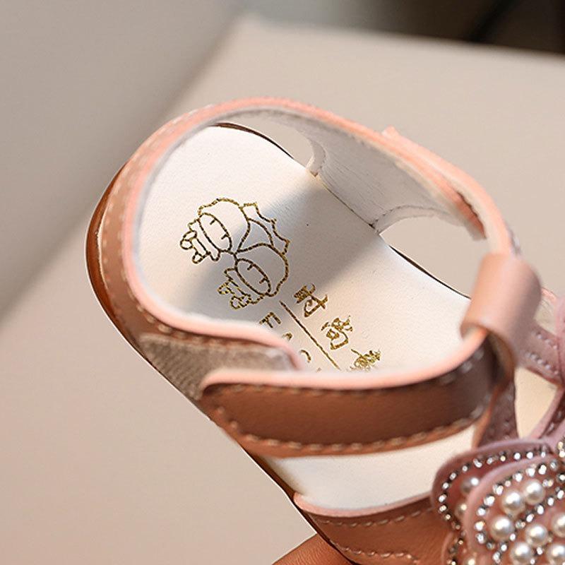 Infant Sandals, Toddler Princess Shoes 0-1-2 Years Old, Walking Shoes for Baby Girls Summer.