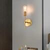 E27 4W Simple Creative Double Head Modern Personality American Aisle Bedroom Bedside Led Bathroom Industrial Style Wall Lamp