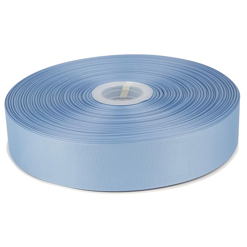 

[Tekdeere]Width 38mm solid French blue grosgrain ribbon, perfect for gift wrapping, sewing, hair accessories, wedding decorations - 91m/roll