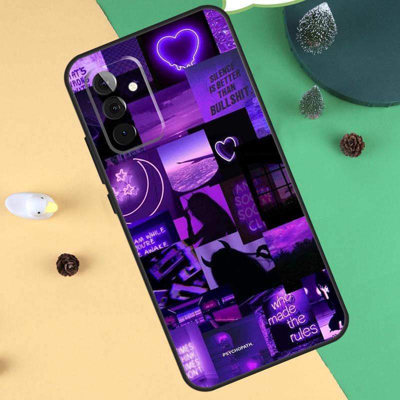 Purple Aesthetic Funda For Samsung Galaxy A35 A55 A15 A25 A53 A33 A13 A52 A32 A12 A51 A71 A14 A34 A54 Case