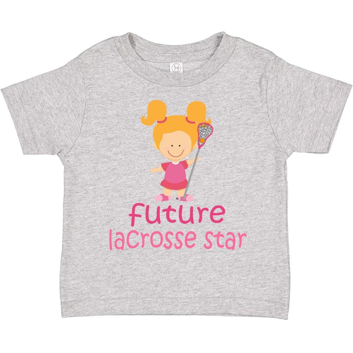 Inktastic Future Lacrosse Star Girl Toddler T-Shirt Girls Sports Pink Cute Child 110