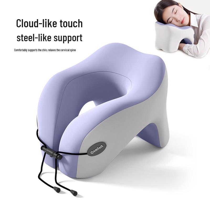 Almofada de Viagem em Espuma de Memória em Forma de U para Suporte de Pescoço