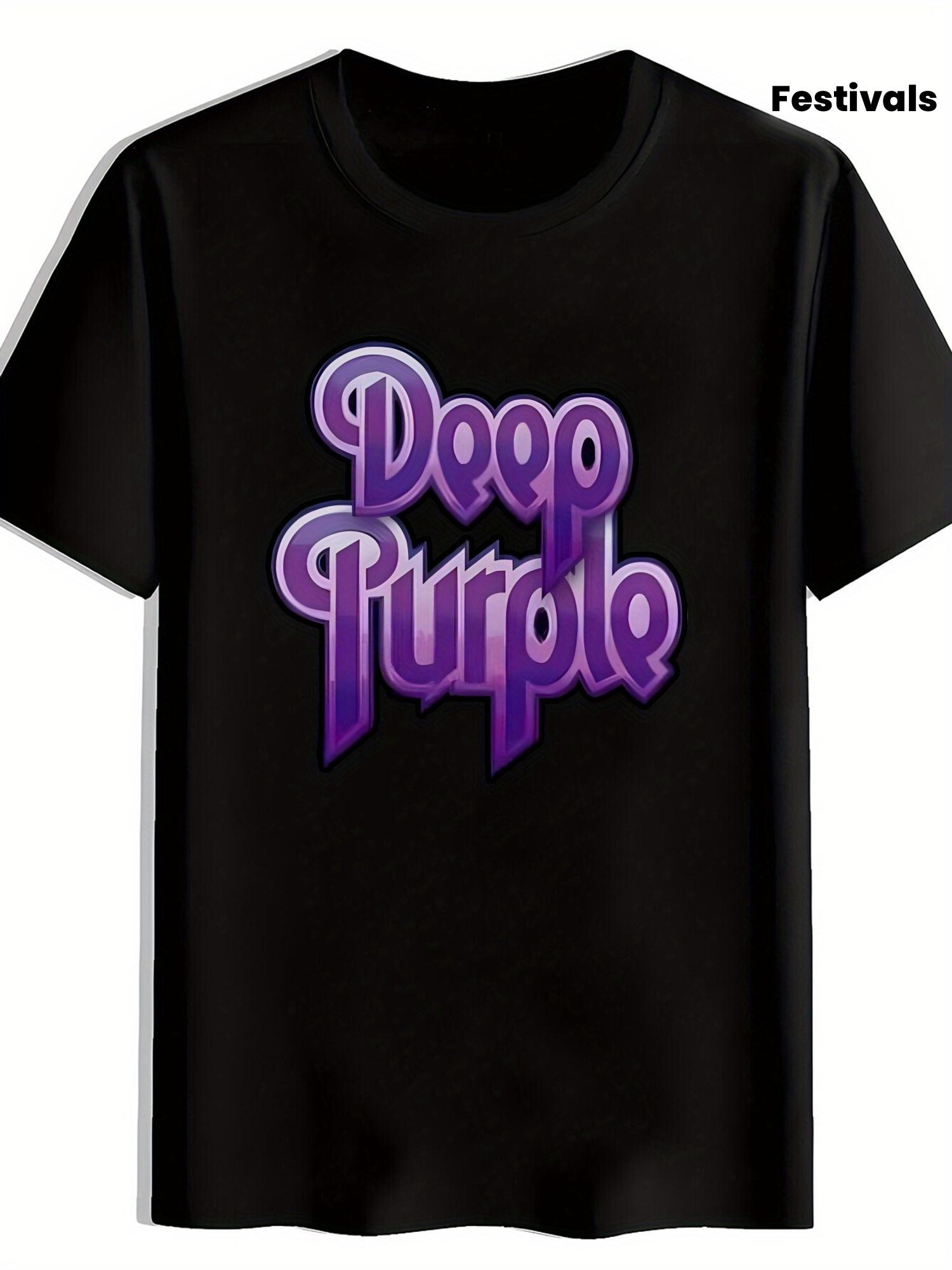 Black Deep Purple Graphic T-shirt - Vintage Rock Band Design XXXL