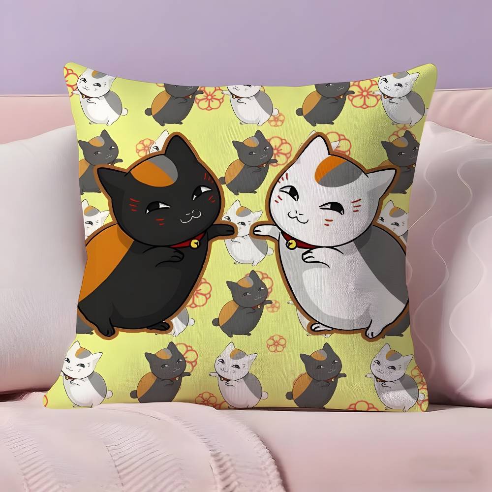 

Аниме Н-Нацумэ Б-Книга Ф-Друзей Наволочка Ультрамягкая Приятная к коже Ткань Комфорт как облачко и Потайная молния 12x12Inch