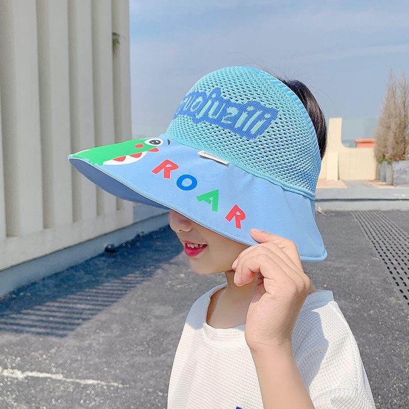 New Children's Sunscreen Hat Summer Hat Baby Sun Hat Boys and Girls Empty Top Hat Sun UV Protection