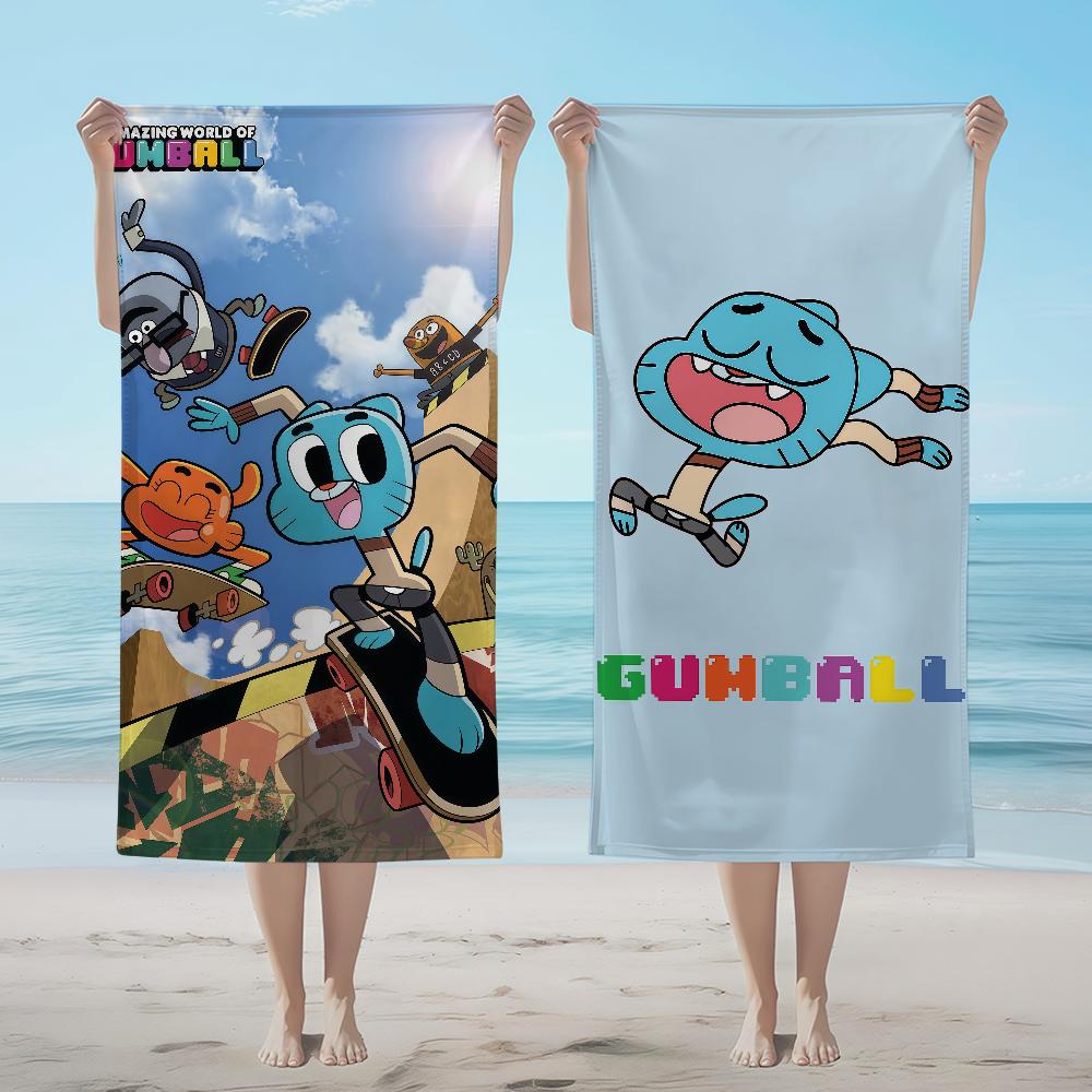 Das A-AmazingS W-WorldS Of G-GumballS Handtuch Bademantel Strand Schnelltrocknend Leicht Tragbar Camping Schwimmbad Reisen