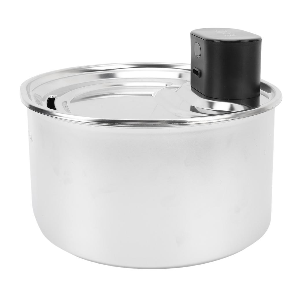 Pet Water Fountain with Motion Sensor 3.2L Rechargeable Water Electricity Separation Automatic Stainless Steel Cat