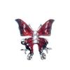 Temperament Niche Exquisite Design Sense Personality Ring Sweet Cool Red Enamel Drip Glaze Butterfly Opening Ring Female