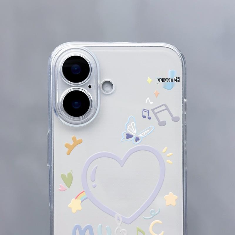 Silicone Drop-Proof Transparent Phone Case for iPhone Models 13-16 ProMax