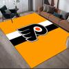Čtvercový koberec Philadelphia Flyers s flanelovým vzorem, Kusový koberec, Koberec pro obývací pokoj, ložnici, pohovku, hernu, Protiskluzová podložka