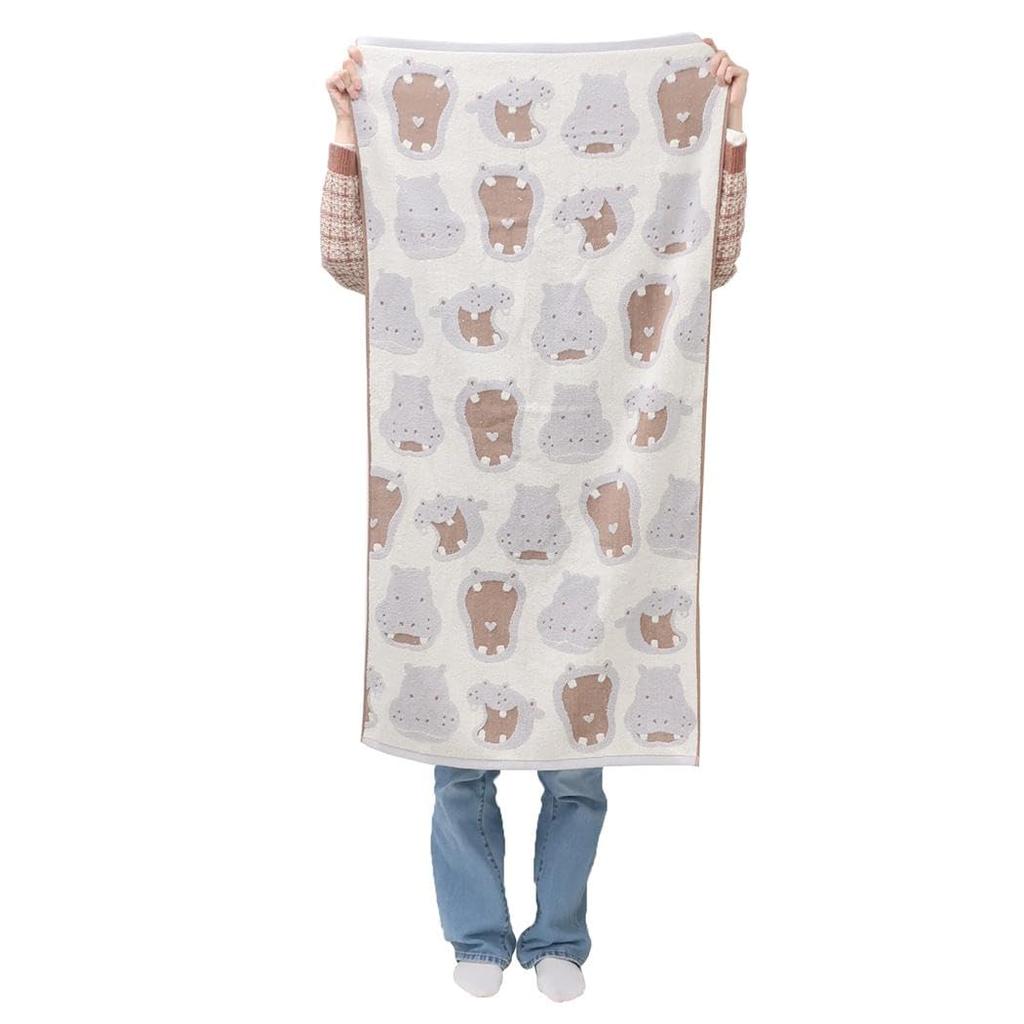 Hayashi Bath 60 x 120 Tiergesicht BO400229 Handtuch, ca.. cm, Nilpferd,