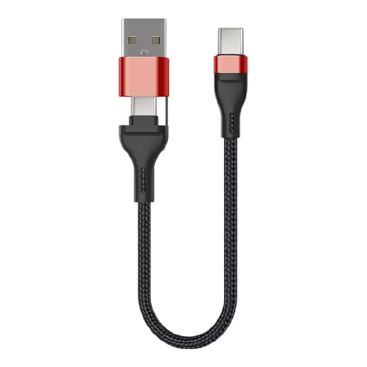 60W Short Type C To USB C+USB Cable Fast Charging Cable For Mobile Phone Power Case Wire USB Type C Cable Accessories