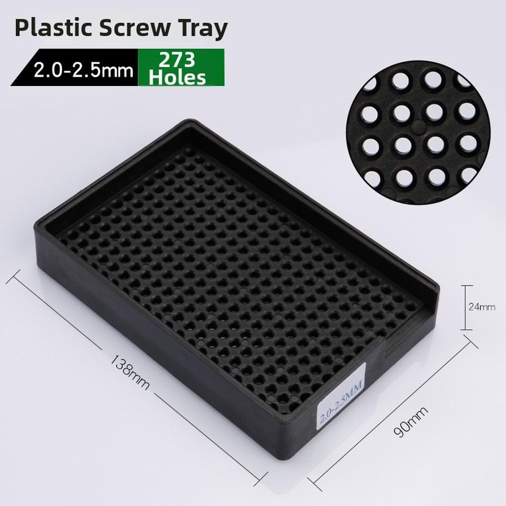 1pc Anti-Static Screw Tray Efficient Stackable Compatible Storage 1.0-4.0MM Screws Arrangement Plate Square Screwdriver Pan
