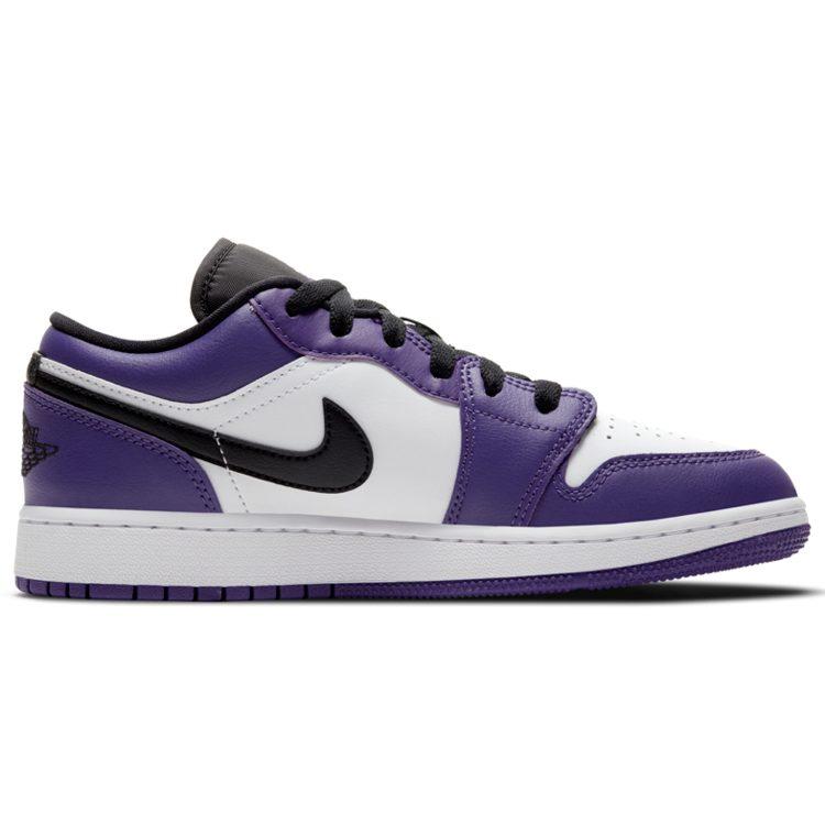 Jordan 1 Lage Rechtbank Paars Wit GS 553560-500