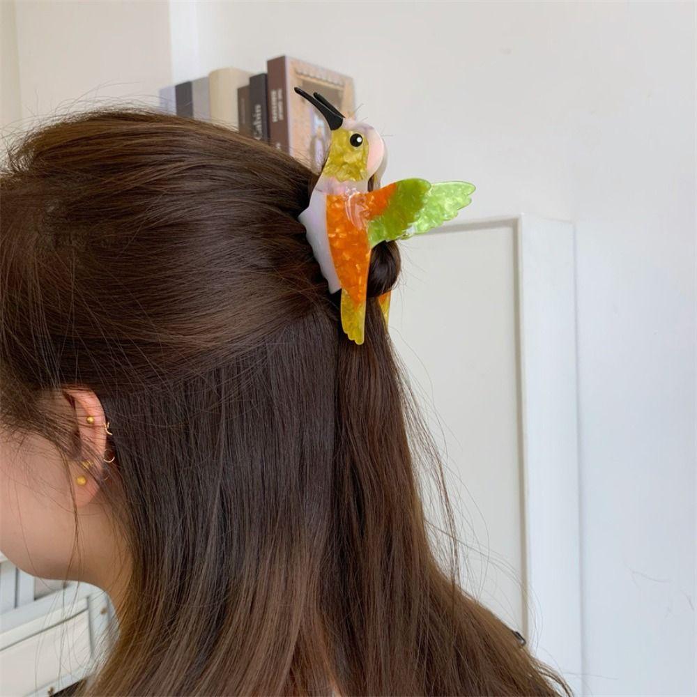 Grasp Bird Hair Clip Cute Cartoon Animal Shark Clip Sweet Acetic Acid Hair Claw  Girls