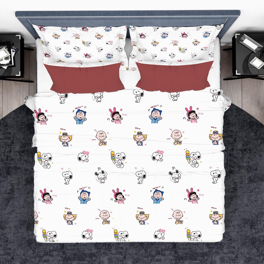Snoopy Duvet Cover Set Comforter Bedding 3d Children'S Bedding Set 3-Piece 1 Quilt Cover King Size