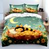 Bee sleeping on a flower bed Pattern Duvet Cover Set Digital Print Polyester Bedding with Zipper Closur for kids gifts