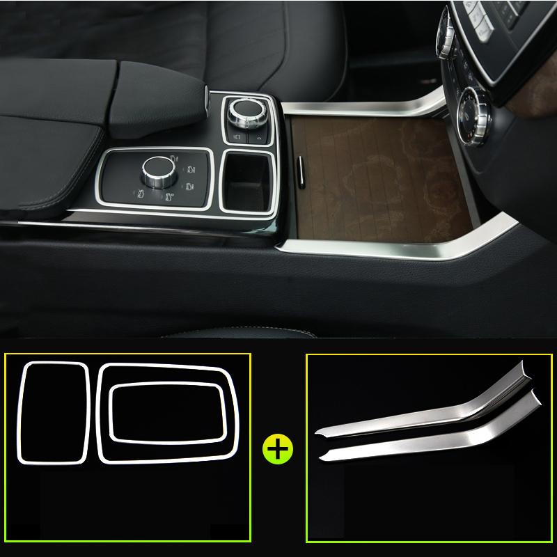 Car Center Console Trims frame For Mercedes Benz  ML320 350 2012 GLE W166 coupe c292 350d GL450 x166 GLS amg Accessories