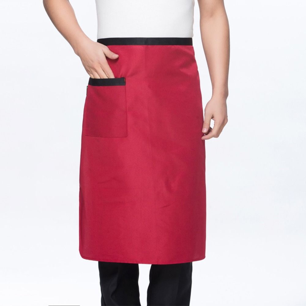 Half Body Kitchen Apron Cooking Accessories Abrasion Resistant Catering Work Clothes with Small Pocket Household Chef Apron