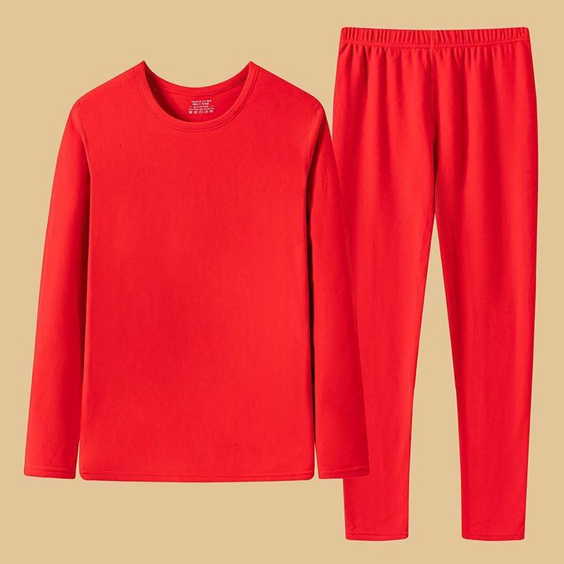 Herbst-Winter Deutscher Samt Thermo-Unterwäsche-Anzug mit Selbsterwärmendem Verdicktem Fleece