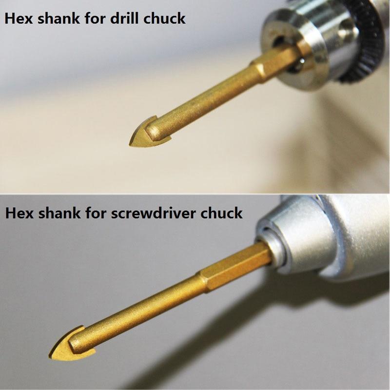 5Pcs Ceramic Tile Glass Drill Bits 1/4" Hex Shank Set for Chucks Bit Holder 3-10 5Pcs Ceramic Tile Glass Drill Bits 1/4" Hex Shank Set for Chucks Bit Holder 3-10