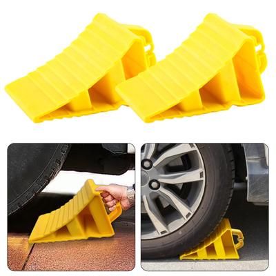 4Pcs Car Wheel Chocks with Handles Non-Slip Wheel Stoppers for RVs Trucks Boats