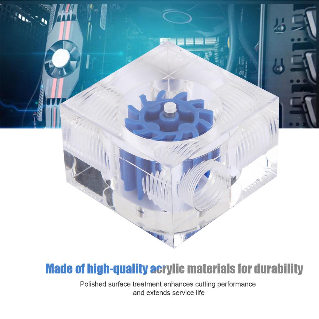 Wasserkühlung Durchflussanzeige Acryl G14in Gewinde Computerzubehör LSJ PM3(blau )