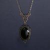 Victoria Bronze Necklace with Red Stone Pendant