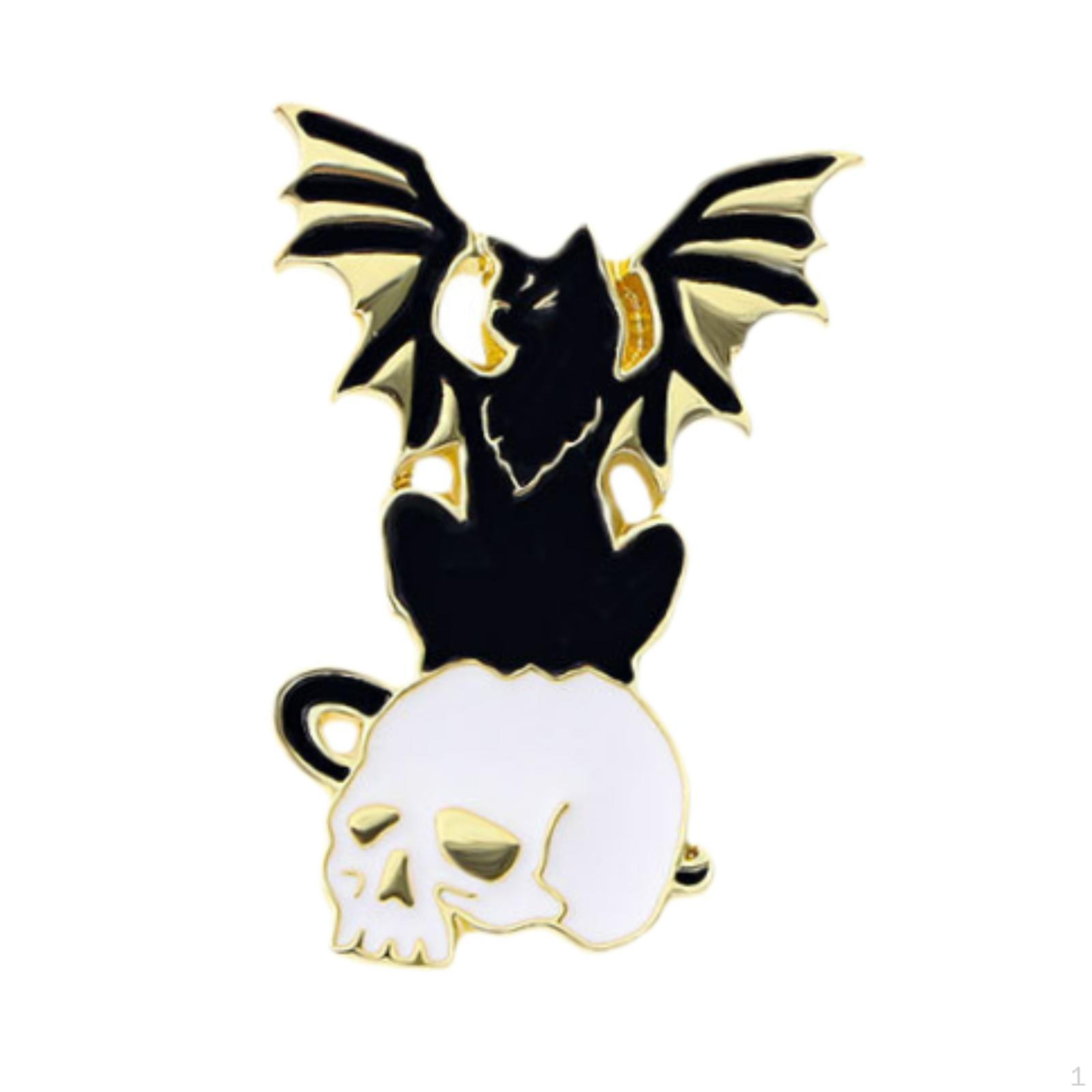 

Halloween Brooch Pin Breastpin Decorative Punk Jewelry for Scarves Wedding Party Clothes Style D