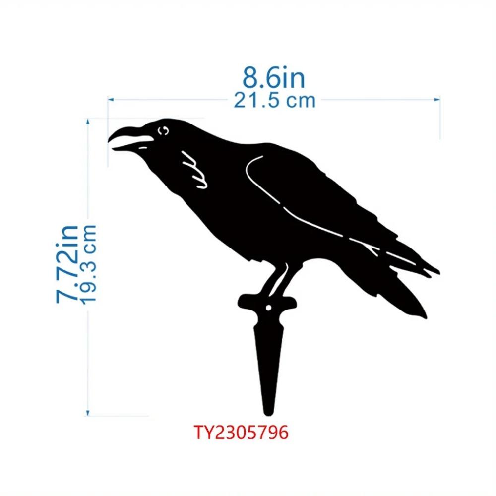 1pc Black Crow Silhouette – Cute Metal Bird Garden Statues, Decorative Yard Stakes for Lawn, Garden, and Outdoor Decorations