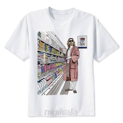The Big Lebowski Dude T-shirt Men Cartoon Funny High Quality Printing Summer Fashion Casual 100% Cotton Round-neck Tee Shirts