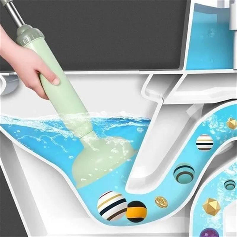 Toilet Plunger High Pressure Pump Anti Clogging Toilet Cleaner for Bathroom Kitchen Sink Drain Shower Tub Cleaning Pipe Plunger
