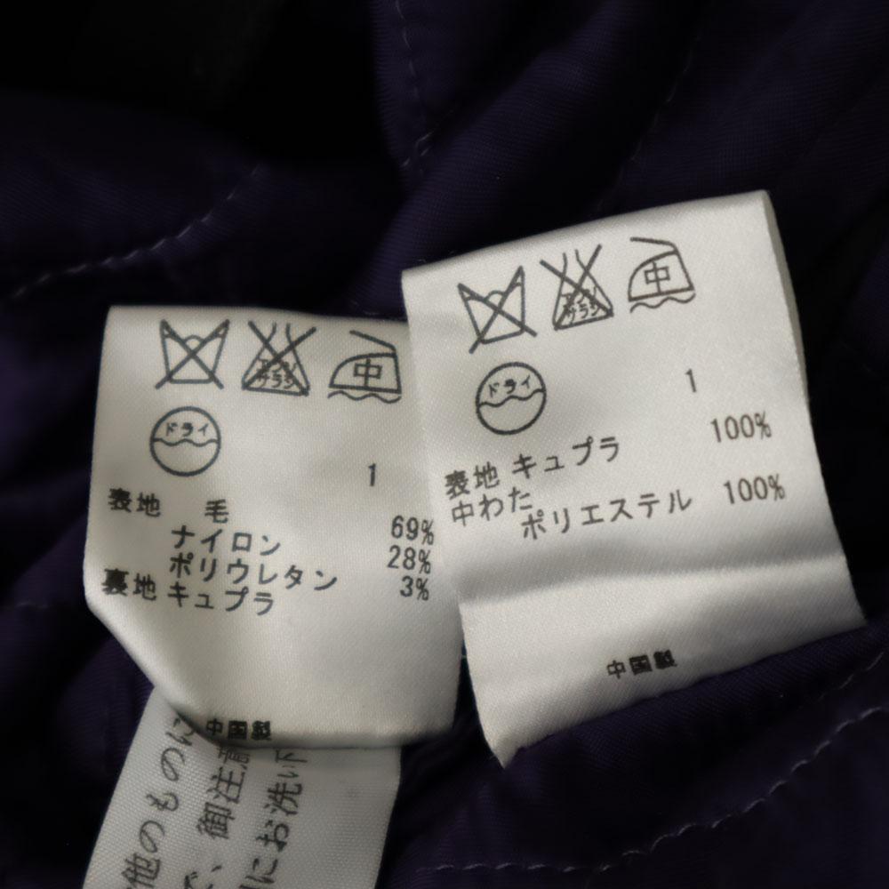 Paul Smith BLACK Flannel Wool Stainless Collar Coat 40 With Padded Liner Women Used