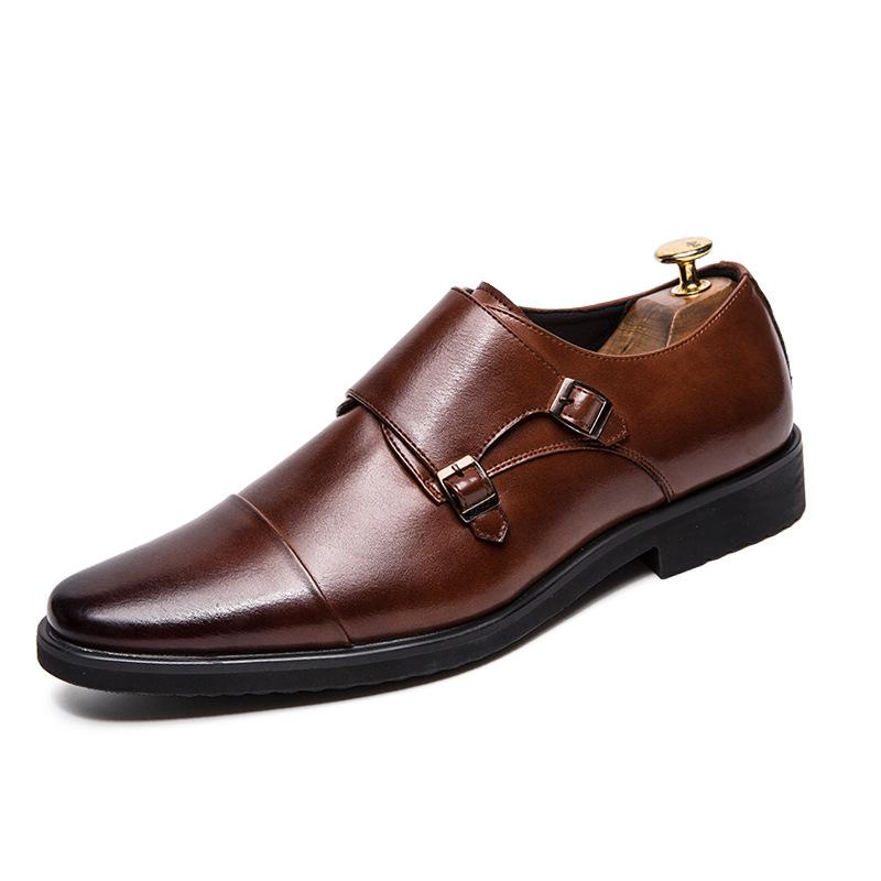 2024 Spring/Summer Men s British Style Leather Slip-On Shoes, Large Size Casual Trend. 39 коричневый