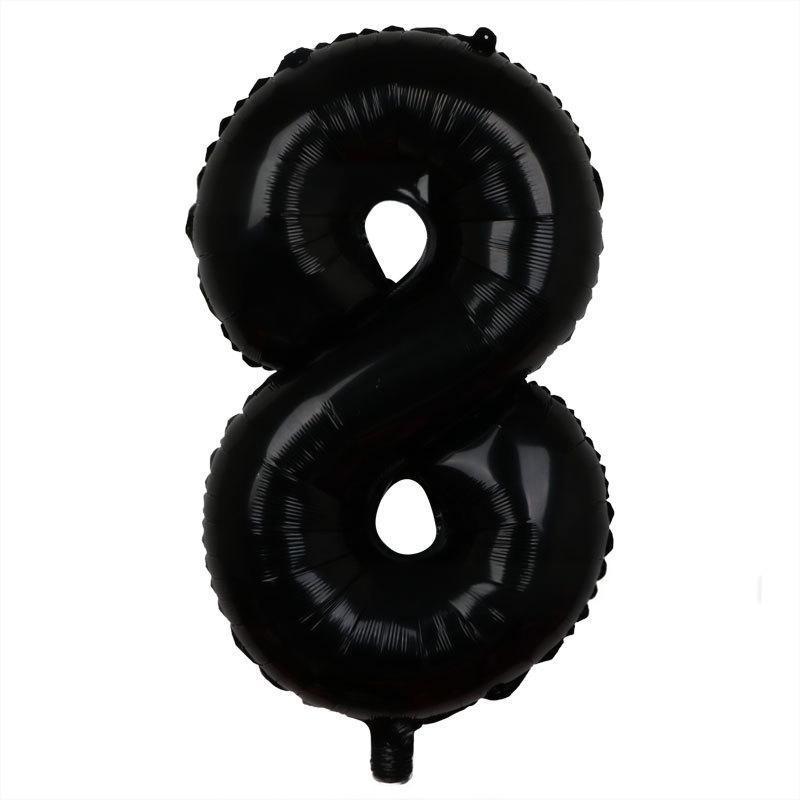 32 Inch Digital Aluminum Film Balloon, Medium Digital Gold Silver Red Black Gradual Change Color Birthday Decoration Wedding Party Balloon