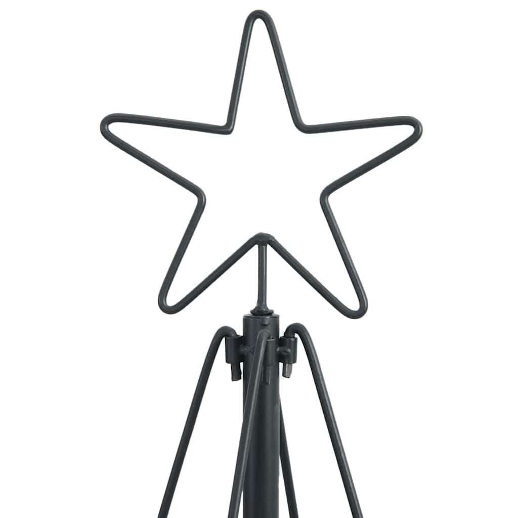 Christmas Decoration with Stand Black 154 cm Steel