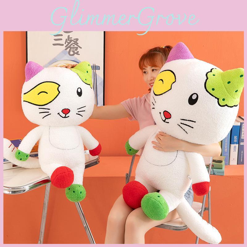 Adorable Cartoon Cat Plush Toy Creative Design Cozy Stuffed Animal Doll Gift For Kids And Friends