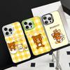 Rilakkuma Relaxed Bear Phone Cover For IPhone 16 15 14 13 12 11 17 Pro Max Plus Color Silver Shell