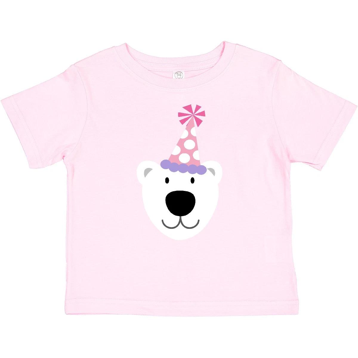 Inktastic Polar Bear Birthday Party Baby T-Shirt Animals Happy Animal Zoo Kids 110