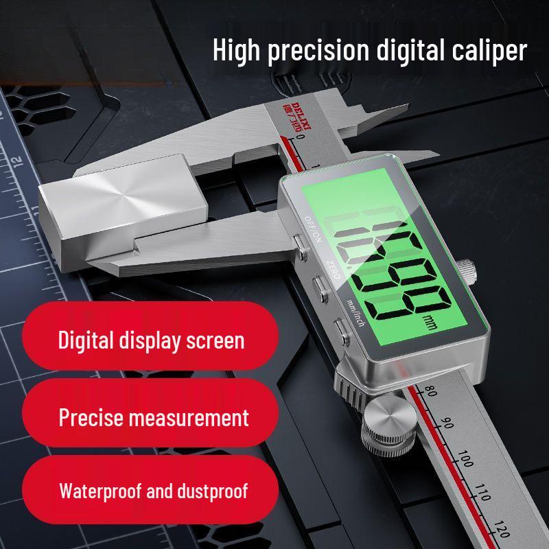 High-Precision Digital Vernier Caliper with IP67 Large Screen