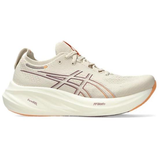 Asics Gel Nimbus 26 Oatmeal Faded Orange Women Sneakers Cream 1012B601-250
