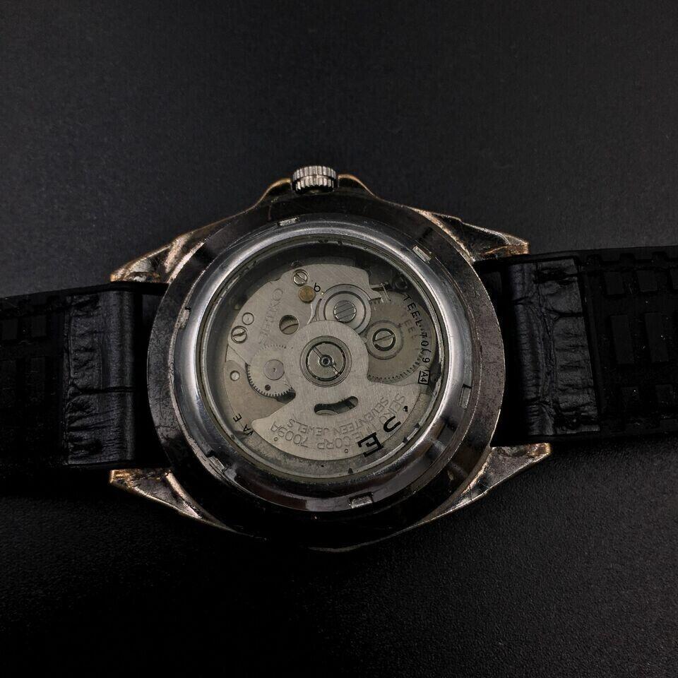 Overhauled Vintage Seiko Automatic Diver Antique Wristwatch Overseas Limited Edition Black Rare 31 Men's