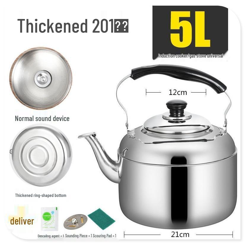 Large Capacity Stainless Steel Electric Kettle with Whistle, Auto Power Off, and Keep Warm Function for Office or Hotel Use
