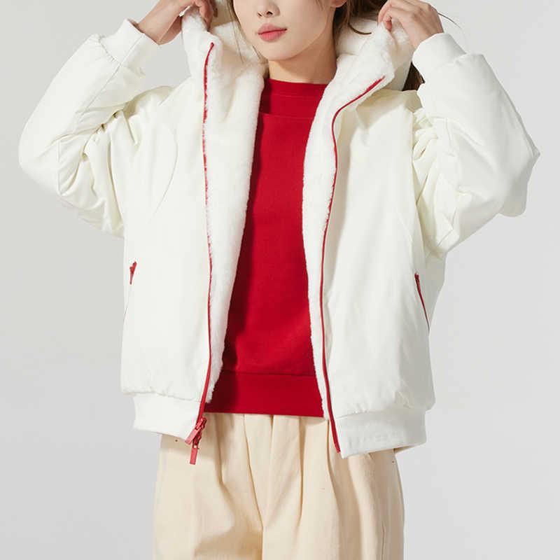 Adidas Year Of The Snake Limited Edition Windproof Breathable Fashion Casual Hooded Long Sleeve Jacket Women Jacket White JM8834