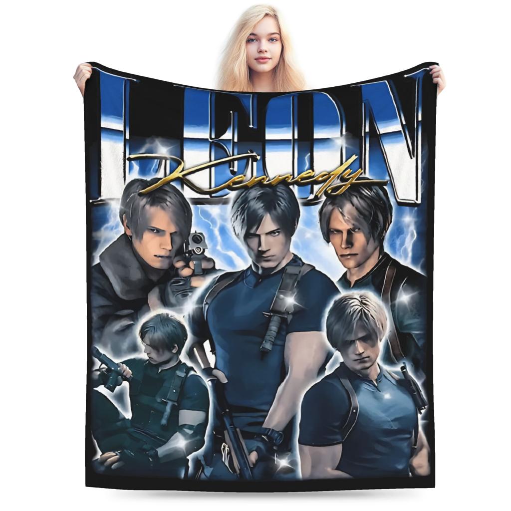 Residents Evils Requiem Leon S Kennedy Blanket Spring Warm Soft Throw Blanket For Boy Chair Sofa Bed Flannel Bedspread Bed Cover